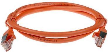 Actual product image ACT FB2100 0.5m Cat6a SF/UTP (S-FTP) Orange Network Cable (S/FTP, CAT6a, 0.50 m)