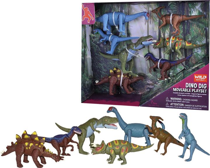 Actual product image Wild Republic Moveable Set Dinosaur