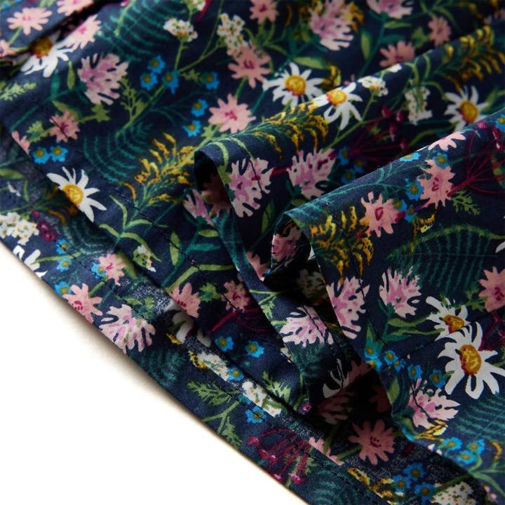 Produktbild VidaXL Kinderkleid mit Langen Ärmeln Dunkelblau 116,Material: 100 (116)