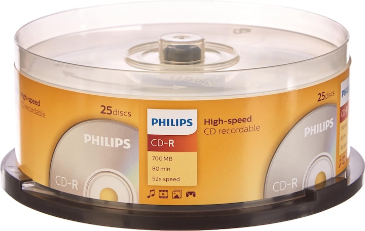 Image du produit Philips 1x25 CD-R 80Min 700MB 52x SP (25 x)