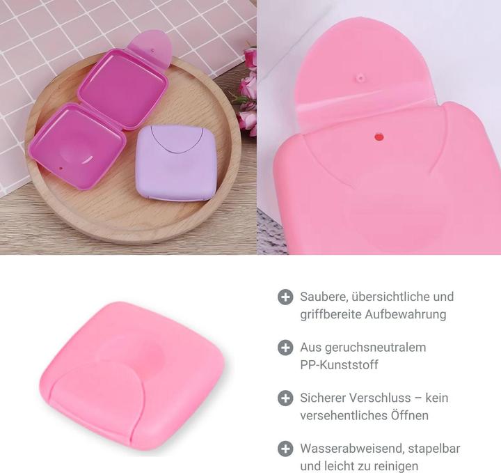 Actual product image Hermex 3er-Set Aufbewahrungsbox für Hygieneartikel Reisedose Pflasterdose Dose (Hygiene product)