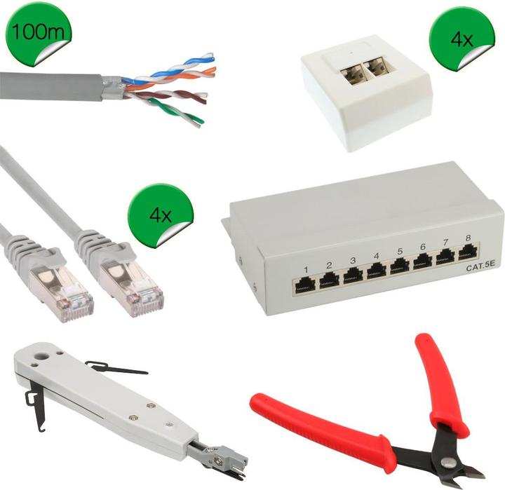 Actual product image InLine Memory installation kit (F/UTP, CAT5e, 100 m)