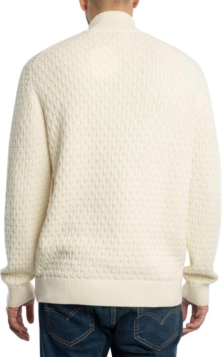 Image du produit GANT Getextureerde katoenen halve ritssluiting, crÃ¨me, M (M)