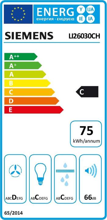 Energie-Label Siemens Li26030ch (Flachschirmhaube)