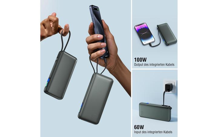 Produktbild 4smarts Powerbank USB-C Kabel 20000mAh (20000 mAh, 165 W, 74 Wh)