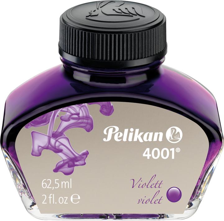 Actual product image Pelikan Ink 4001 in glass, violet, content: 62.5 ml (1 Piece, Violet)