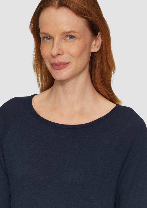 Produktbild S.Oliver T-Shirt Langarmshirt mit Flammgarnstruktur und Raglanärmeln (34)