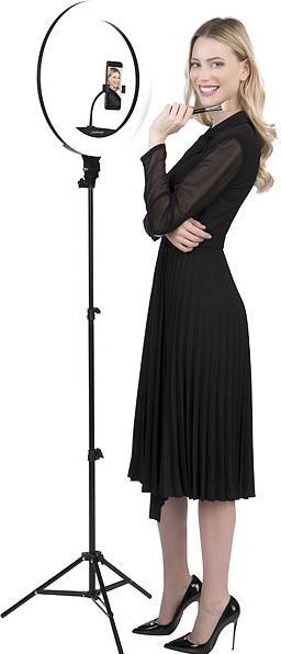 Produktbild Somikon XL-LED-Ringlicht mit Smartphone-Halter (Ringlicht)