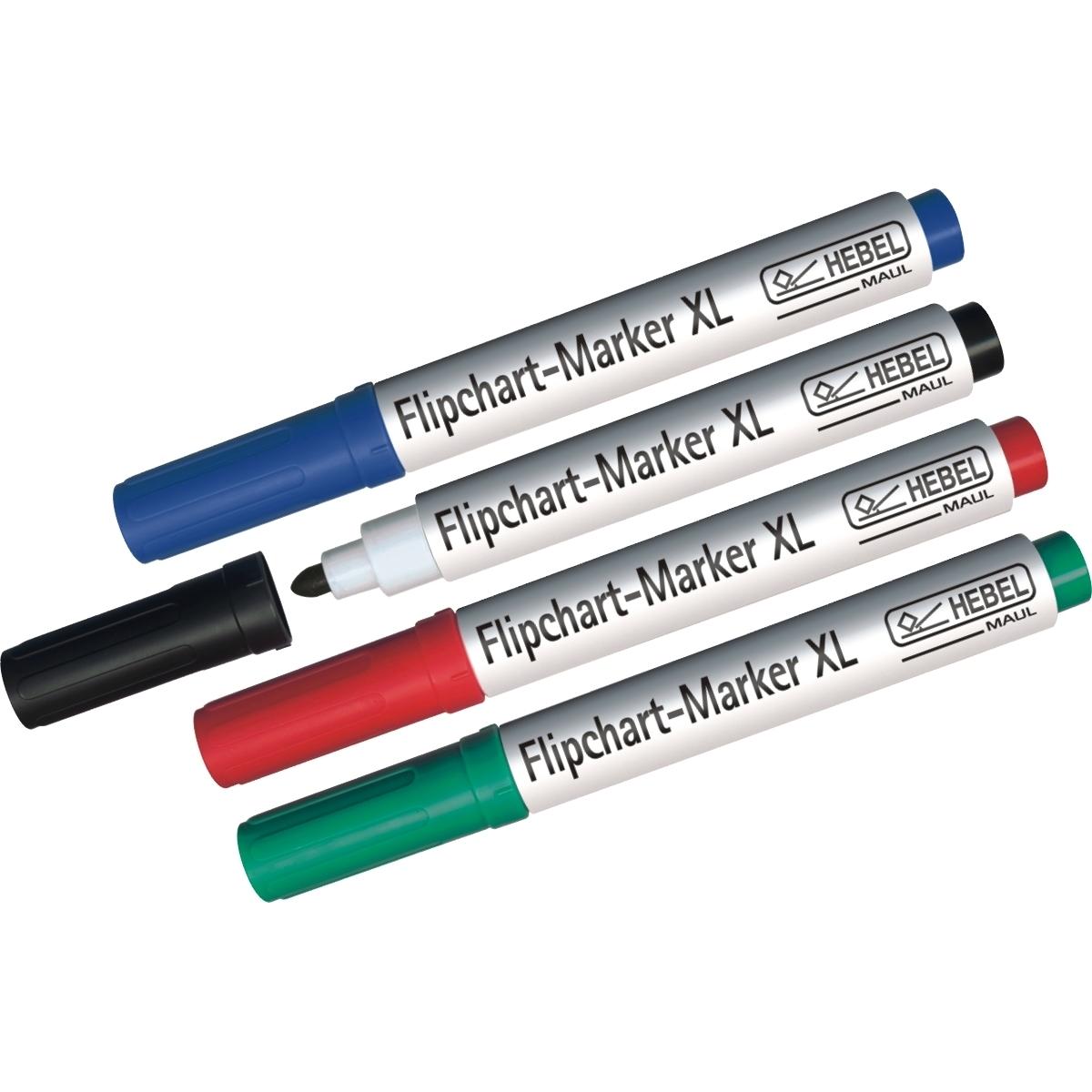 Thumbnail - Maul, Marker, Flipchart-Marker XL, 4 Stück (farbsortiert, 2.50 mm, 4 x)