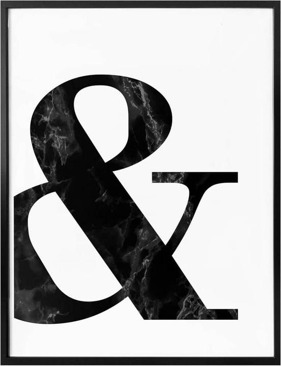 Produktbild Trenddeko Poster Black Marble Ampersand 40 x 50 cm, Papier (40 x 50 cm)