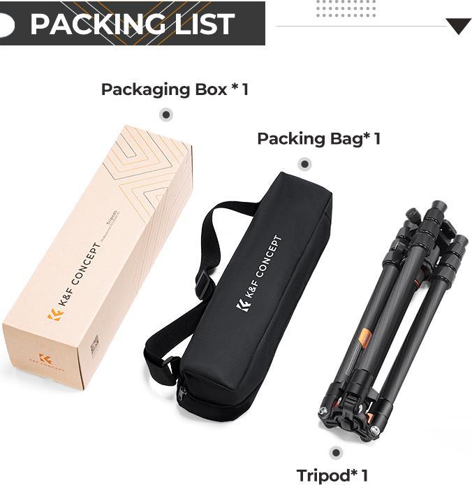 Actual product image K&F Concept K254C2+BH-36L (Carbon)