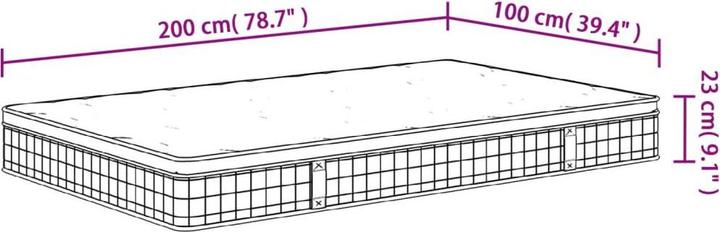 Produktbild VidaXL Jerrylee (100 x 200 cm, Federkern)