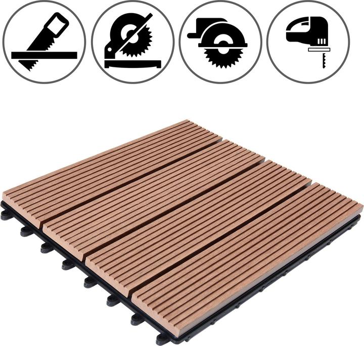 Produktbild Casaria WPC Fliesen (44 x, 30 x 30 cm)