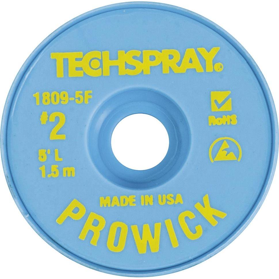 Techspray Entlötlitze Premium, 1,4 mm, 1,5 m, gelb (Entlötlitze), Lötgerät Zubehör, Gelb