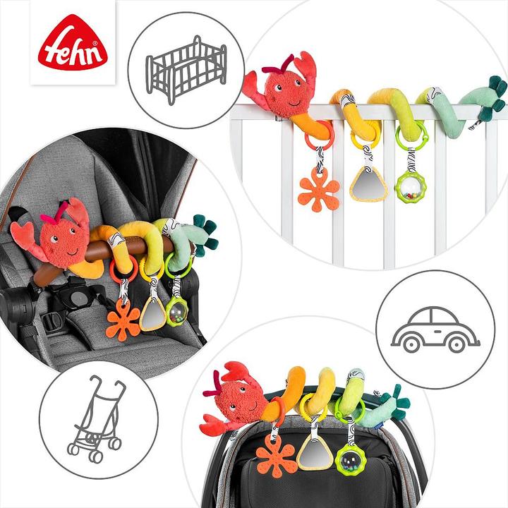Immagine prodotto Fehn Kinderwagenspielzeug Activity-Spirale Hummer Mehrfarbig