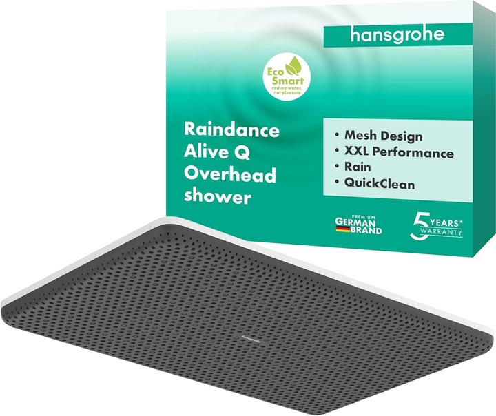 Actual product image hansgrohe Raindance Alive Water-Saving Showerhead with Anti-Lime Function (1 Beam type, 8 l/min)