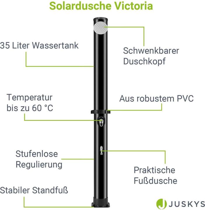 Image du produit Juskys Douche solaire Victoria 20 35 litres