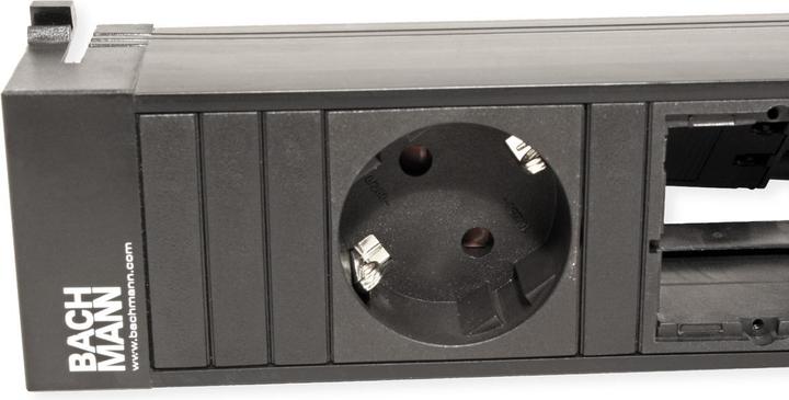 Produktbild Bachmann POWER FRAME Medium 1x Schutzkontakt 3x ABD Kunststoff (4x, CEE 7/3)