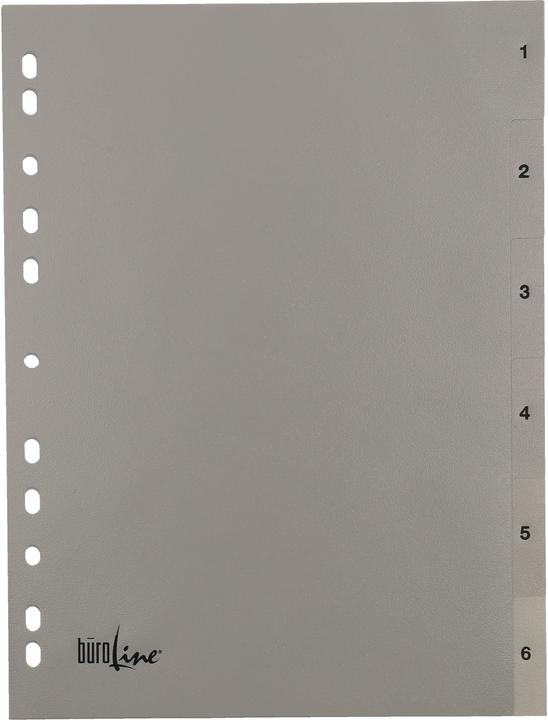 Actual product image BüroLine Index PP grey A4