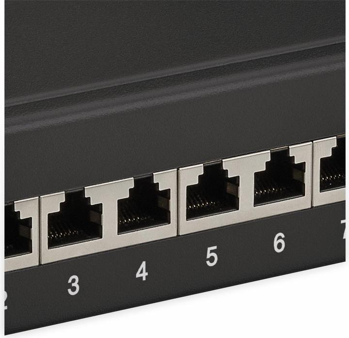 Productafbeelding Goobay CAT 6 25.40cm (10") Patch Paneel, 12 poorten, zwart