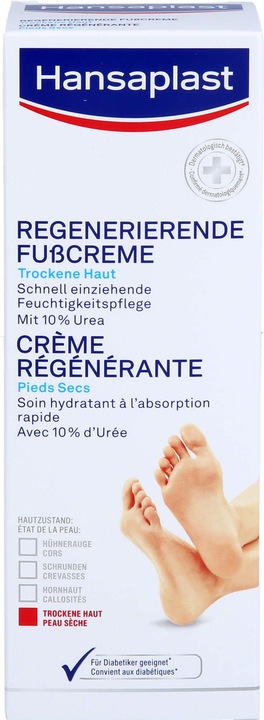 Actual product image Beiersdorf Hansaplast foot cream 10% urea, 100 ml CRE (Foot bath, 100 ml)