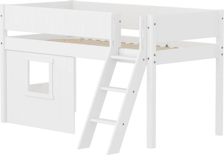 Flexa Halbhohes Bett White mit Hausfronten (90 x 200 cm)