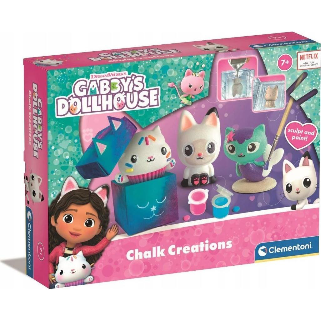 Clementoni Gabby's Pryjaciele. Ein Set von Figuren zum Dekorieren. Gabis Katzenhaus. Gabbys Puppenha