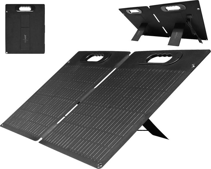 Produktbild Revolt Falt-Solarpanel, monokristalline Solarzellen, ETFE, 50 W, IP67 (50 W, 2.40 kg)
