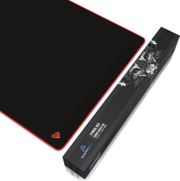 Actual product image Titanwolf Gaming Mouse Pad, XXXL Speed Mouse Mat 1200 x 600 mm, Speed & Precision, Symbol Red (3XL)
