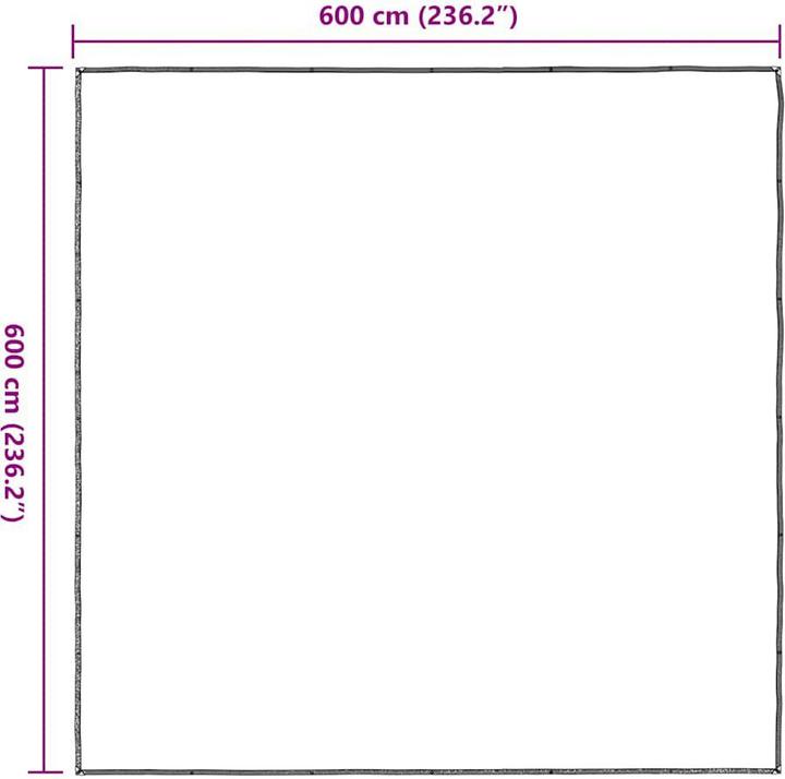 Actual product image VidaXL Transparent tarpaulin with eyelets 6x6 m polyethylene transparent tarpaulin (600 x 600 cm)