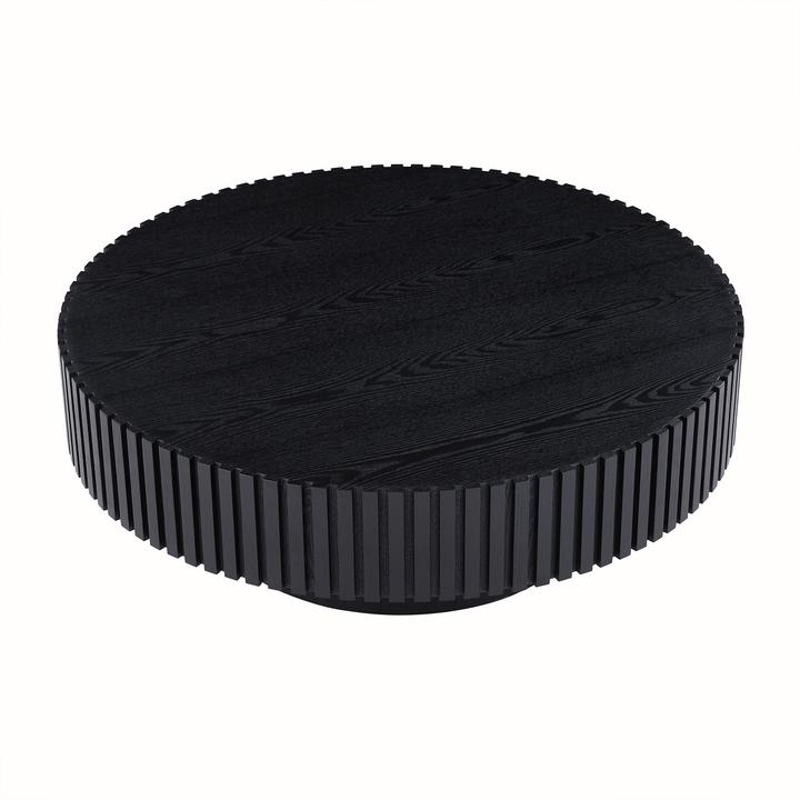 Image du produit SIT Möbel Table basse Ø 80 cm noire en bois noir, avec (80 x 35 cm)