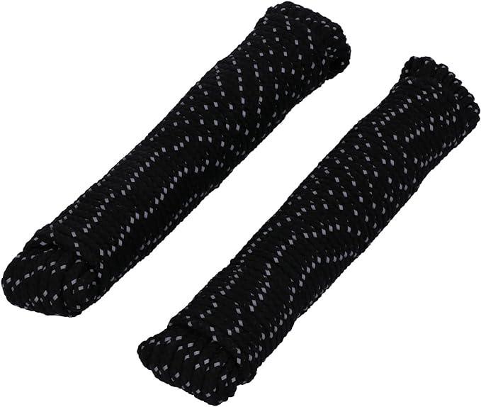 Helpmate PP-Seil, 5 mm, reflektierend, schwarz, 15 m, 2 Stück (30 m)