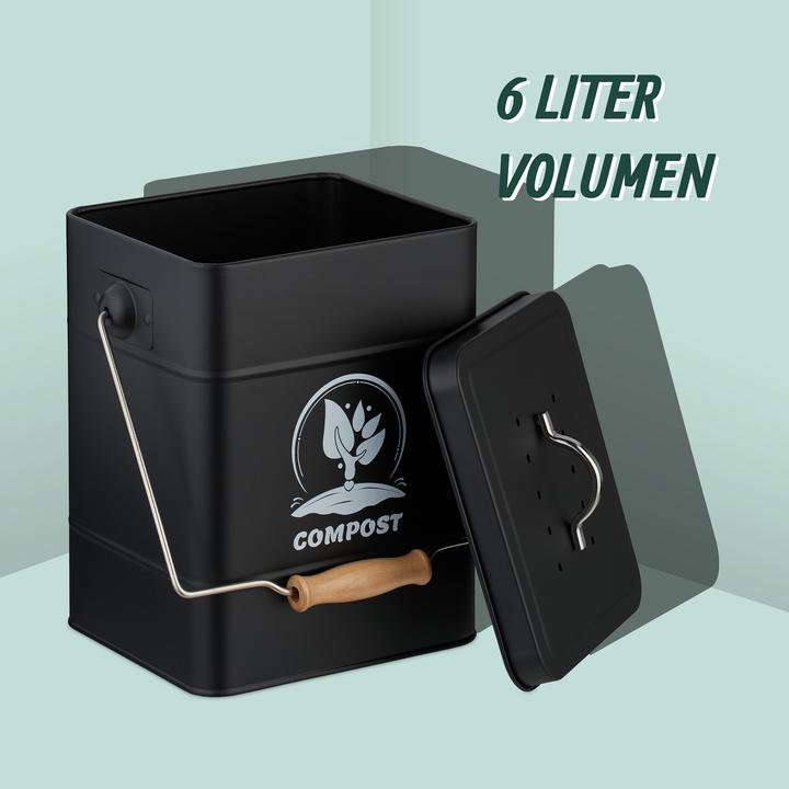 Produktbild Relaxdays Komposteimer mit Geruchsfilter 6 Liter (6 l)