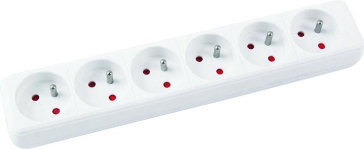 Office Products 6 lizdai, 5 m įžeminti, balti (6x, 5 m)