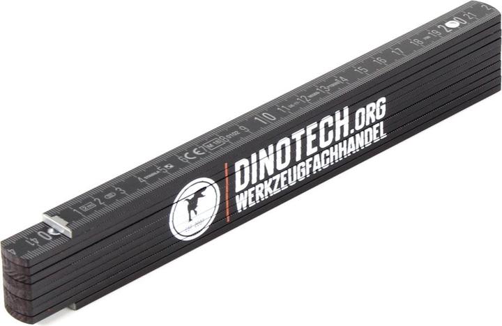 Produktbild Dinotech Gliedermassstab Zollstock Meterstab schwarz 2m Genauigkeitsklasse III (2 m)