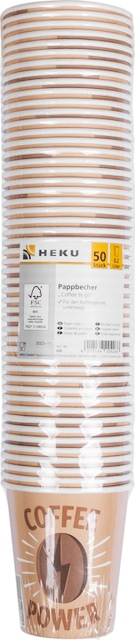 Produktbild Heku Einweg Kaffeebecher (50 x)