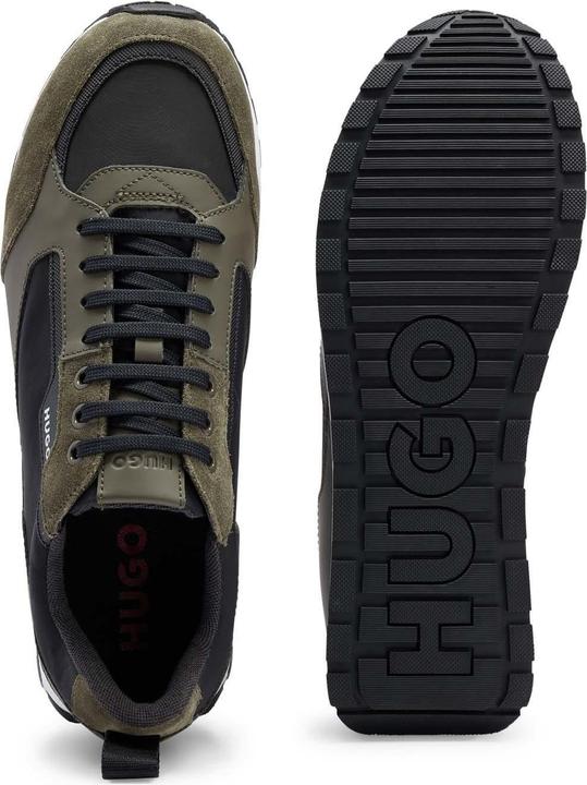 Actual product image HUGO Mens Icelin Suede Panel Running Trainers (38)