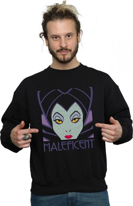Actual product image Disney Mens Maleficent Cropped Head Sweatshirt (L)