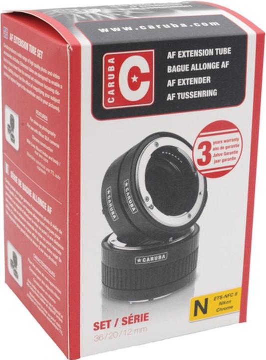 Produktbild Caruba Extension Tube Set Nikon Chrom (Typ II) (Makro-Zwischenring, Nikon F)
