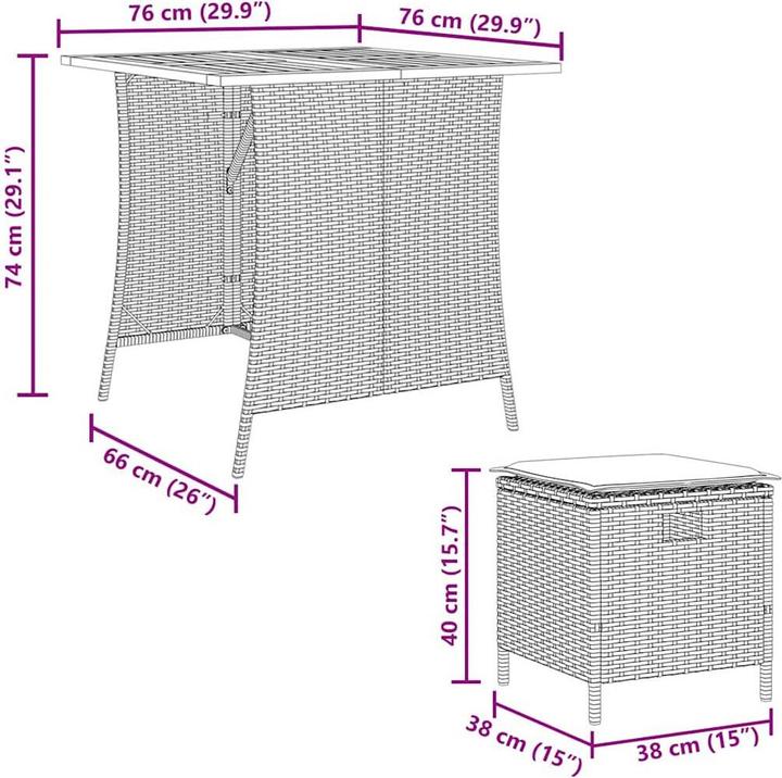 Actual product image vidaXL Garten Essgruppe