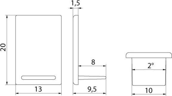 Image du produit Pauli+Sohn Pièce d'embout pour profils U 8841