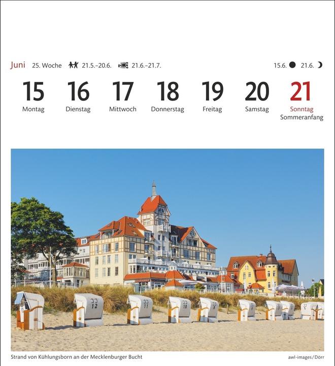Produktbild Ostseeküste Sehnsuchtskalender 2026 - Wochenkalender mit 53 Postkarten