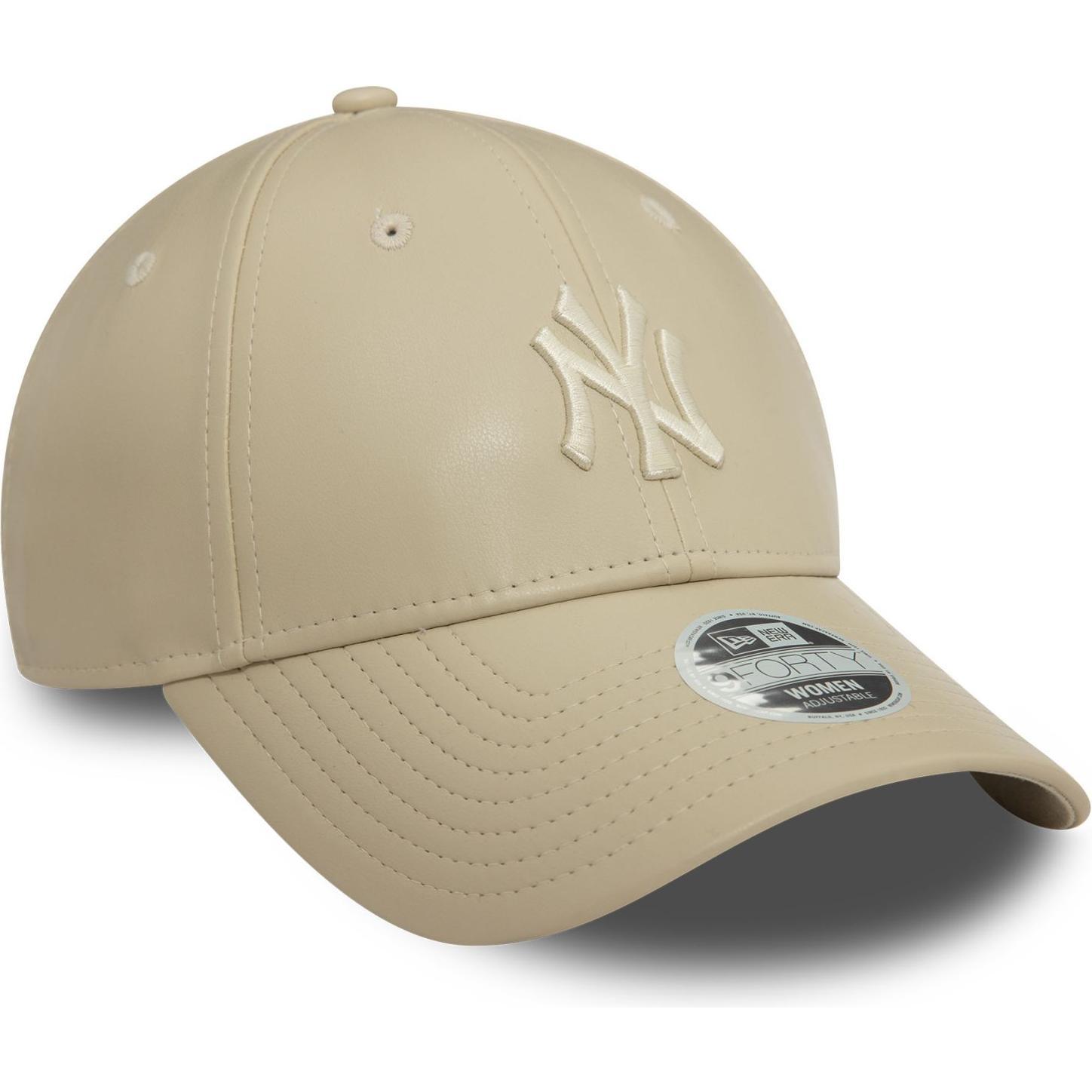 New Era, Damen, Cap, 9Forty Damen Cap - KUNSTLEDER NY Yankees beige, Beige