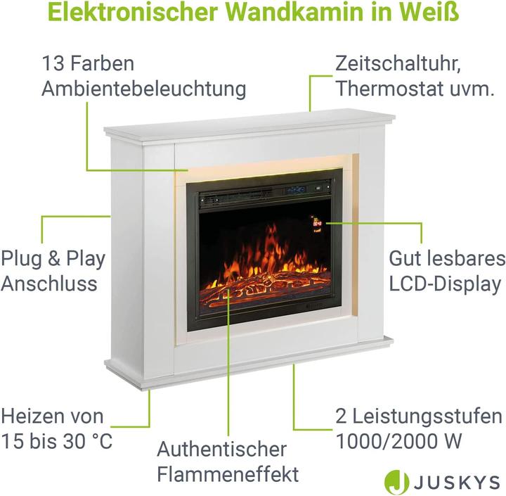 Actual product image Juskys Electric Fireplace