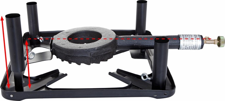 Immagine prodotto Paella World International Set da cucina a sgabello (grande) con wok in acciaio Ø 30 cm - senza pilota di sicurezza