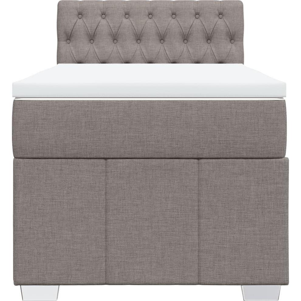 Thumbnail - VidaXL, Bett, Bo x springbett mit Matratze 90 x 190 cm Stoff (90 x 190 cm)