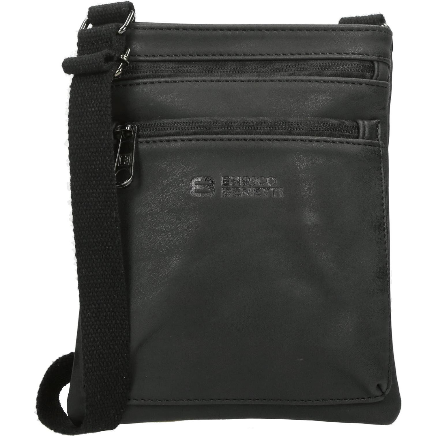 HTI-Living, Handtasche, Schultertasche Herren Kunstleder Schwarz, Schwarz