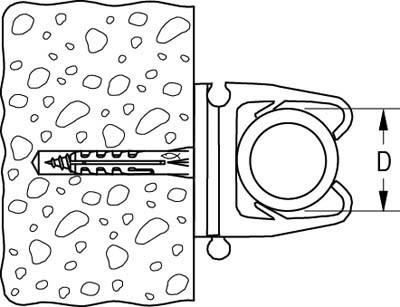 Image du produit Fischer Collier de serrage à clipser FC 9-12 GR gris