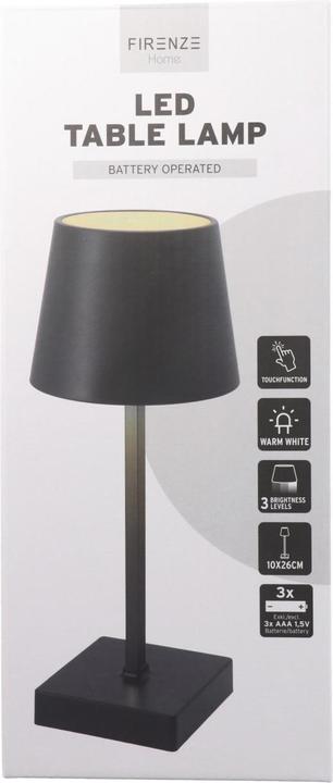 Image du produit AccuCell Lampe de bureau LED tactile, blanc chaud, avec batterie