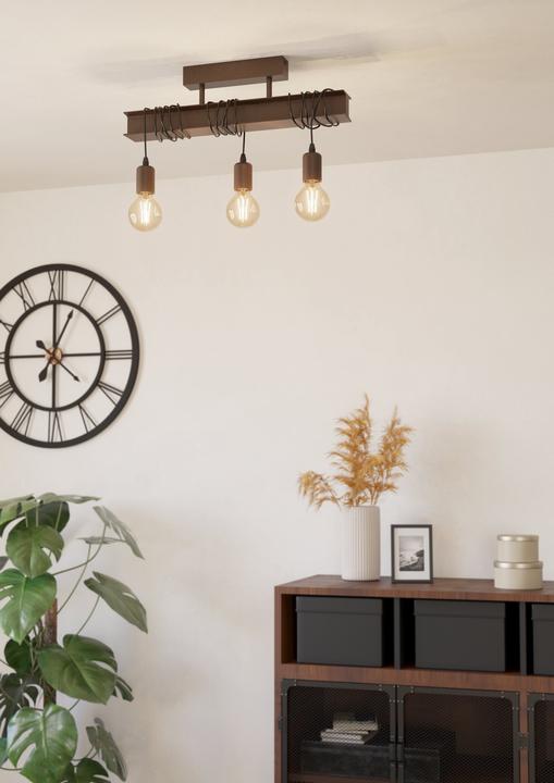 Produktbild EGLO Deckenleuchte TOWNSHEND 3x E27 Antik-braun (E27)